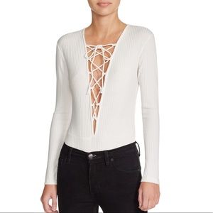 Cotton Candy LA Lace up Body Suit